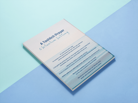 Tashlich Reflection Set: Prayer Card and Intention Journal